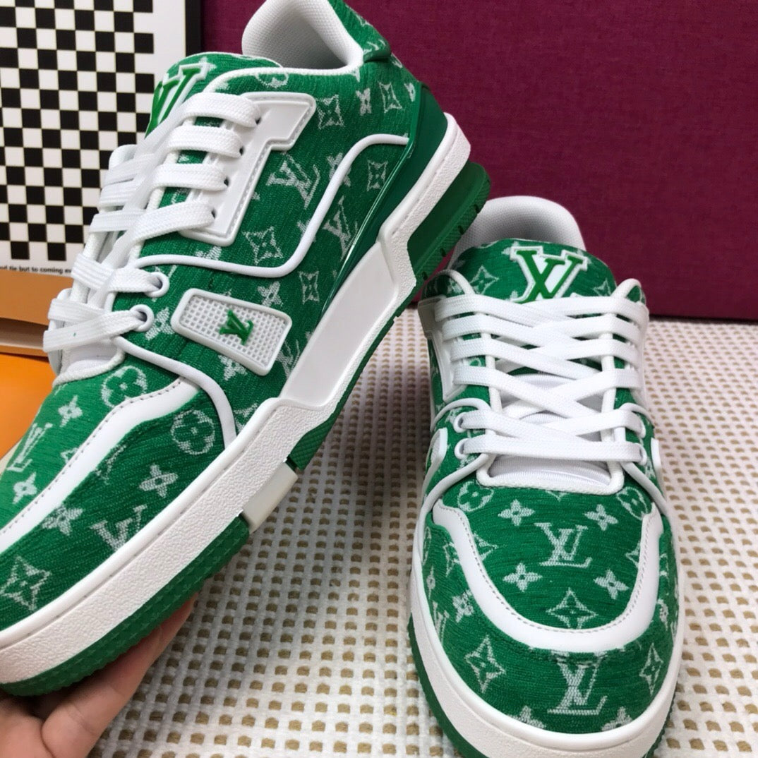 Louis Vuitton shoes Air Force one is popular in 2024(Green)