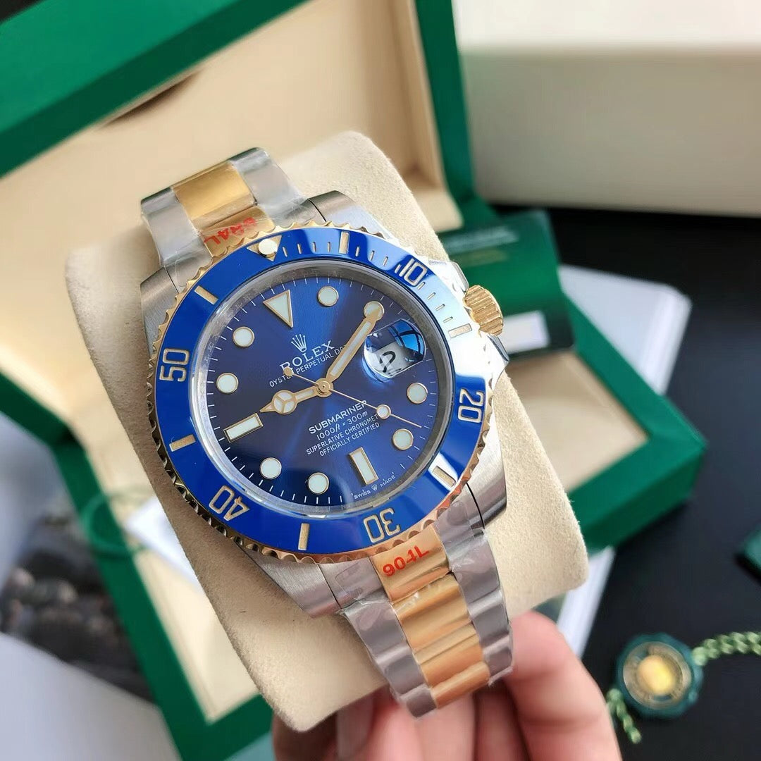 Rolex submariner series 116613LB-0005 blue disk (gold blue)