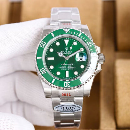 Rolex Green Submariner Black Submariner 3135