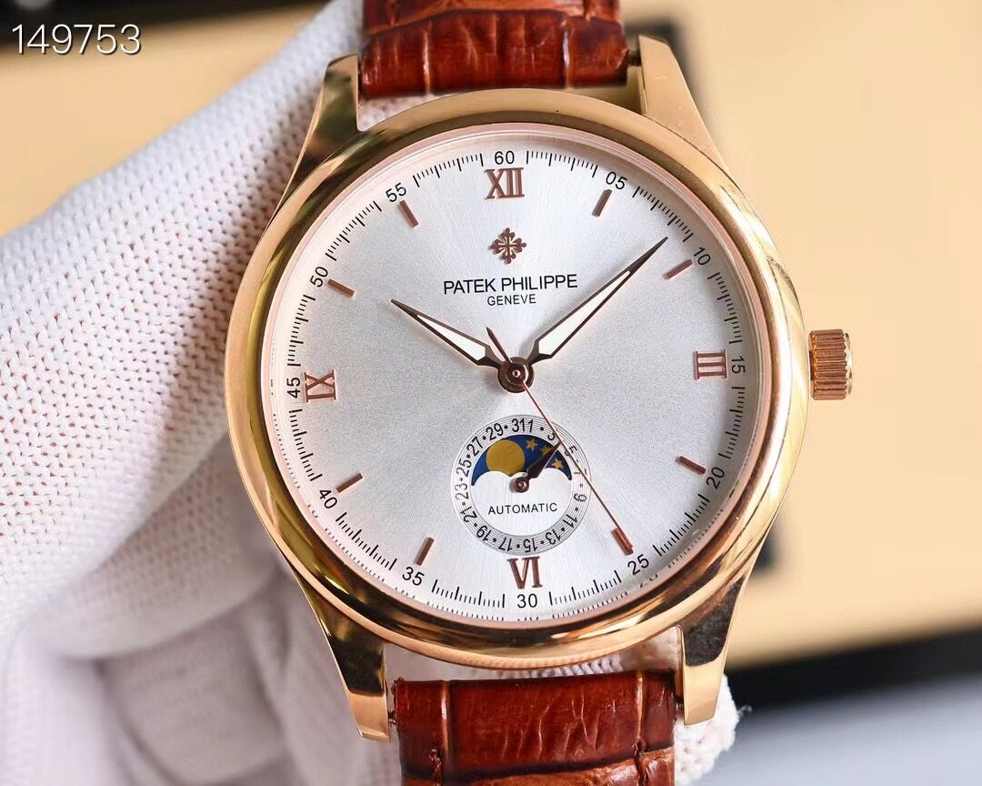 Patek Philippe men's watch． Watch moon phase series