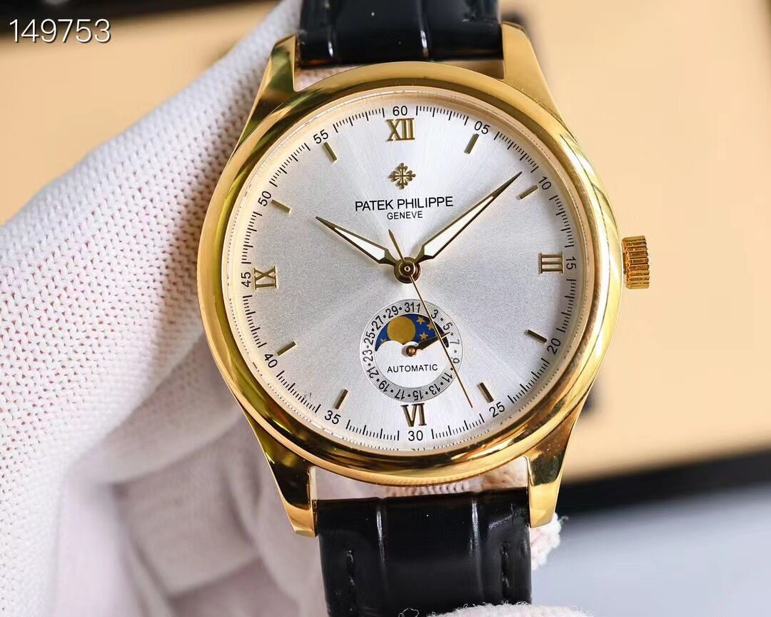 Patek Philippe men's watch． Watch moon phase series