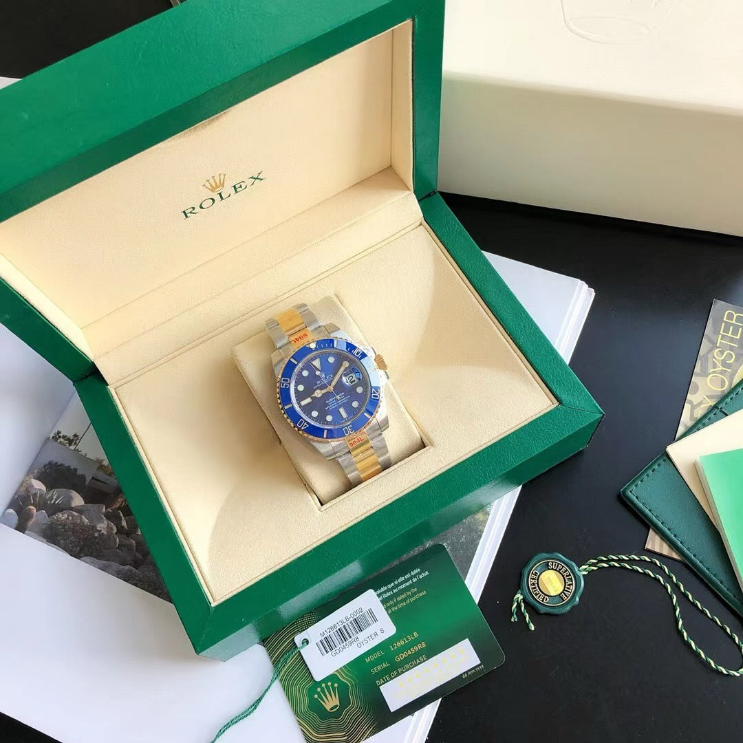 Rolex submariner series 116613LB-0005 blue disk (gold blue)