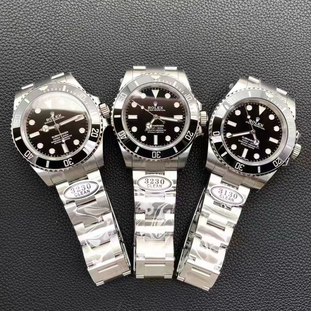 Rolex submariner series 124060-0002 black disk watch (Blackwater)